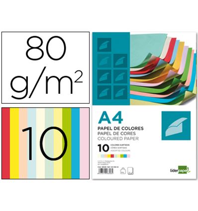 PAPEL LIDERPAPEL A4 80G 100H PACK INTENSOS - 28308