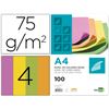 PAPEL LIDERPAPEL A4 80G 100H PACK NEON - 44573