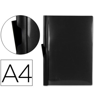 DOSSIER PINZA LATERAL LIDERPAPEL A4 30H NEGRO - 19683