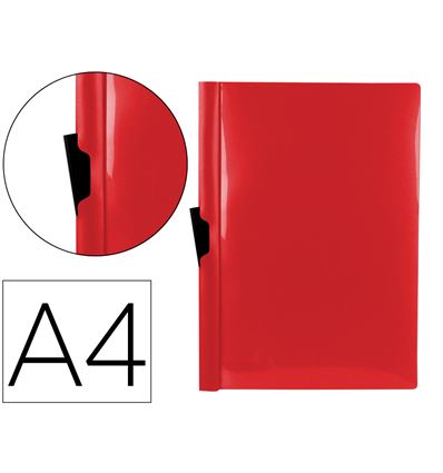 DOSSIER PINZA LATERAL LIDERPAPEL A4 30H ROJO - 19062