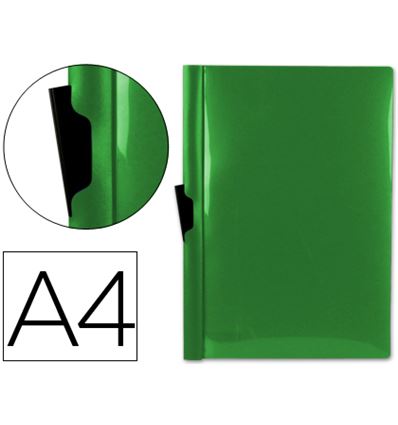 DOSSIER PINZA LATERAL LIDERPAPEL A4 30H VERDE - 20069