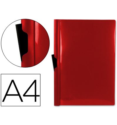 DOSSIER PINZA LATERAL LIDERPAPEL A4 60H ROJO - 26901
