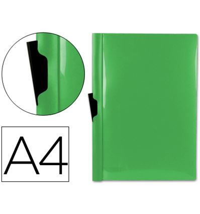DOSSIER PINZA LATERAL LIDERPAPEL A4 60H VERDE - 26903