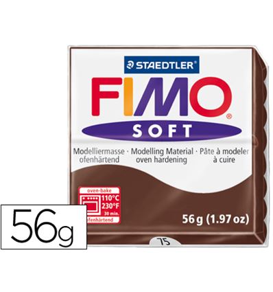 PASTA STAEDTLER FIMO SOFT 57 GR COLOR CHOCOLATE - 54669