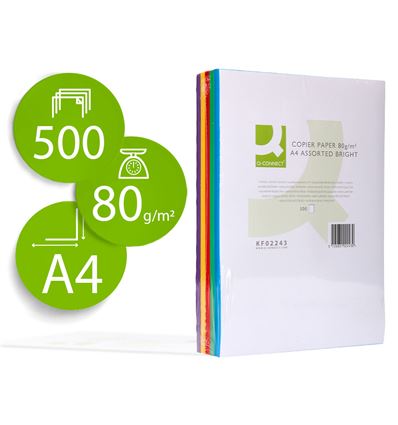 PAPEL Q-CONNECT A4 80G 500H PACK INTENSOS EXTRA - 72069