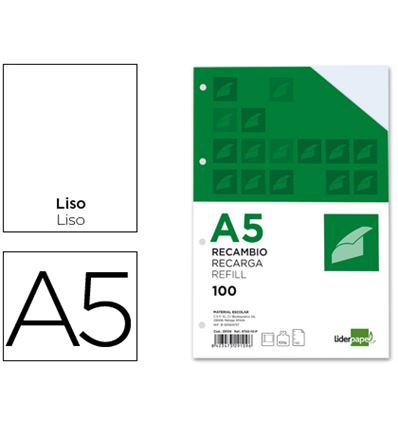 RECAMBIO LIDERPAPEL 100H 4T 100G 4º LISO - 29109G