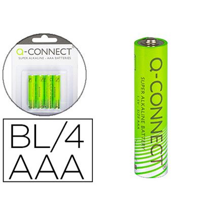 PILAS Q-CONNECT ALCALINAS 4UD AAA - 33648G