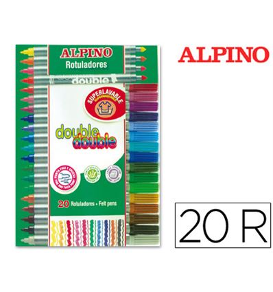 ROTULADOR ALPINO DOUBLE 20 + 4 COLORES - 36320G