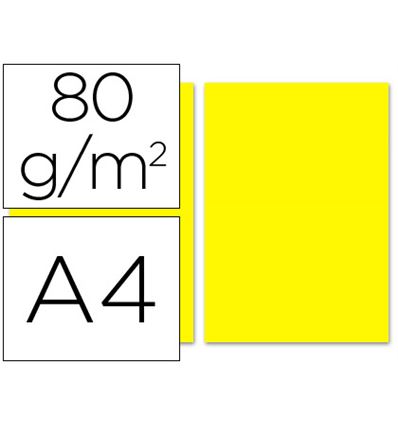 PAPEL LIDERPAPEL A4 80G 100H AMARILLO - 28258G