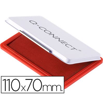 TAMPON Q-CONNECT N.2 110X70 MM ROJO - 150747G