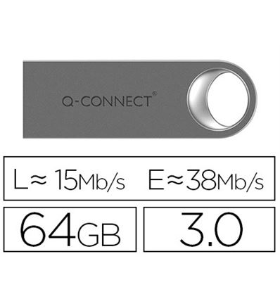 MEMORIA USB Q-CONNECT FLASH PREMIUM 64 GB 3.0 - 150866G