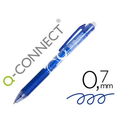 BOLIGRAFO Q-CONNECT RETRAC BORRABLE 0,7 MM AZUL - 153565G