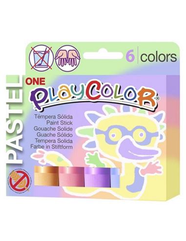 Tempera solida barra pastel 10g 6 colores - TEMPERA-SOLIDA-PASTEL