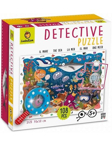 Detective puzzle el fondo del mar 108 pzas. - PUZZLE-DETECTIVE-MAR
