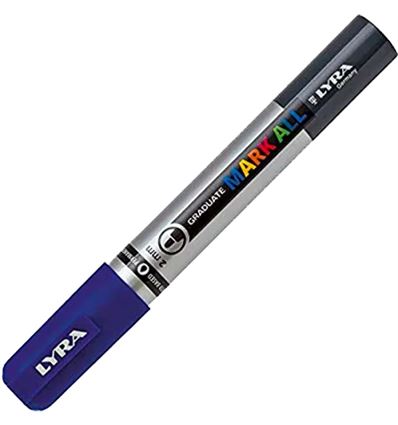 Rotulador lyra mark all azul oscuro 2mm - LYRA-MARK-ALL-2MM-AZULOSC