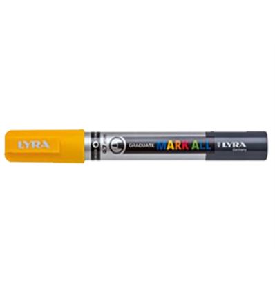 Rotulador lyra mark all amarillo 0.7mm - LYRA-MARK-ALL-07MM-AMARILLO