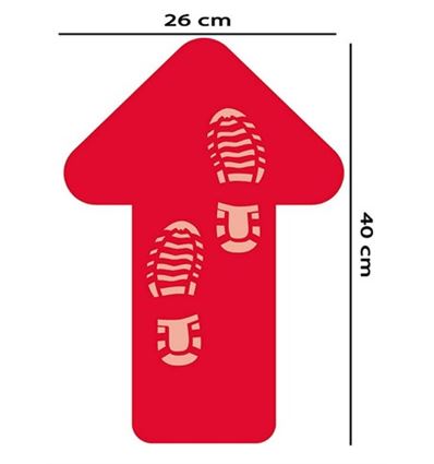 Flecha señalizacion suelo vinilo rojo - FLECHA-VINILO-ROJA