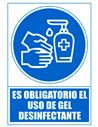 Señalizacion pvc utilizar gel desinfectante - CARTEL-USO-GEL-DESINFECTANTE