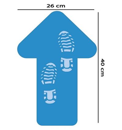 Flecha señalizacion suelo vinilo azul - FLECHA-VINILO-AZUL