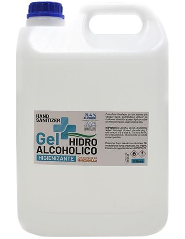 Gel hidroalcoholico cosmetico 5l extracto manzanilla anro - HIDROALCOHOL-ANRO