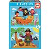 Puzzles basicos piratas 2x20 pzas - PUZZLE-PIRATAS