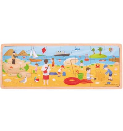 Puzzles bandeja panoramicos 24 piezas en la playa - PUZZLE-PLAYA-879267