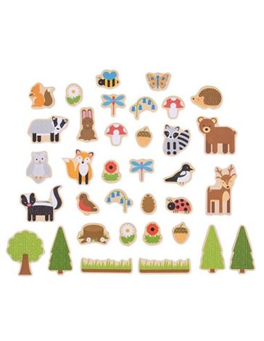 Imanes de madera - animales bosque - ANIMALES-BOSQUE-879275