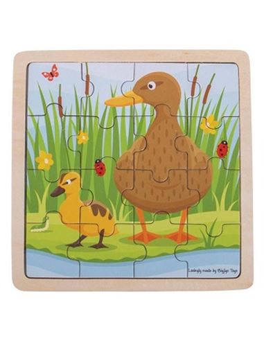 Puzzles bandeja mamas y bebes 16 piezas patos - PUZZLE-PATOS-879494