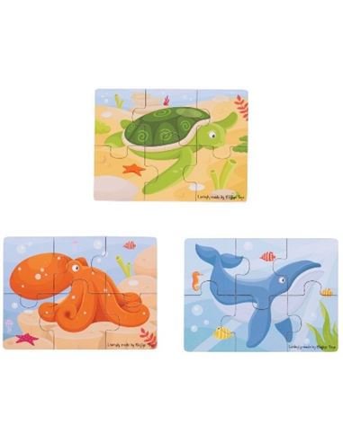 Puzzles madera animales marinos - PUZZLE-MARINOS-879819