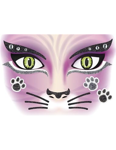 Maquillaje adhesivo face art felino - MAQUILLAJE-ADHESIVO-FELINO-9515310