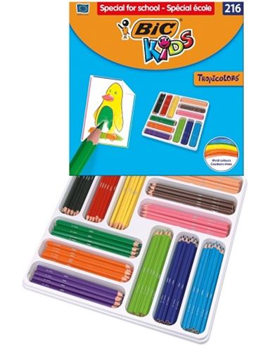 Lapiz color bic kids tropicolors colores 216ud - LAPIZ-COLOR-BIC-KIDS-TROPICOLORS-187110
