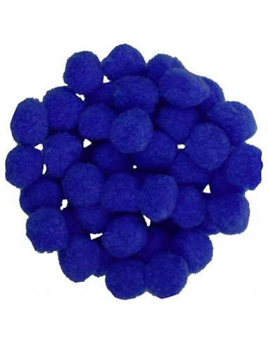 Pompones mondi mediano 25mm 50ud azul - POMPONES-MONDI-MEDIANO-25MM-AZUL-6420046