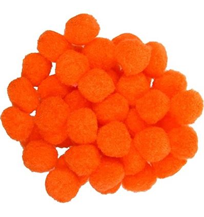 Pompones mondi mediano 25mm 50ud naranja - POMPONES-MONDI-MEDIANO-25MM-NARANJA-6420049