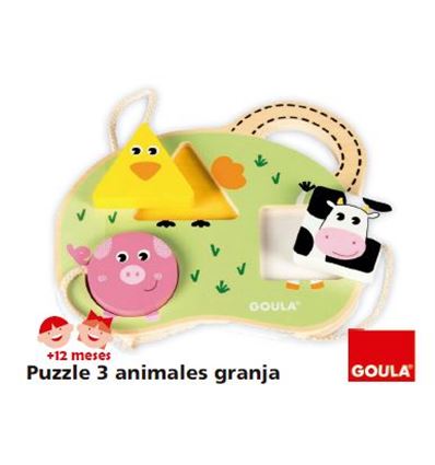Puzzle 3 animales granja - PUZZLE-3-ANIMALES-GRANJA-45553452