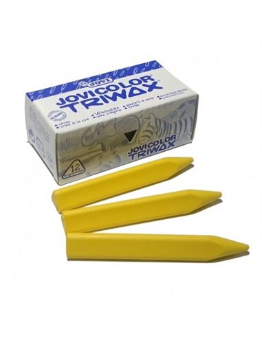Ceras jovicolor triwax 12ud amarillo claro - 5997301