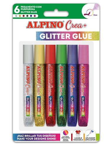 Pegamento glitter alpino 6 colores classic - 3970100_1